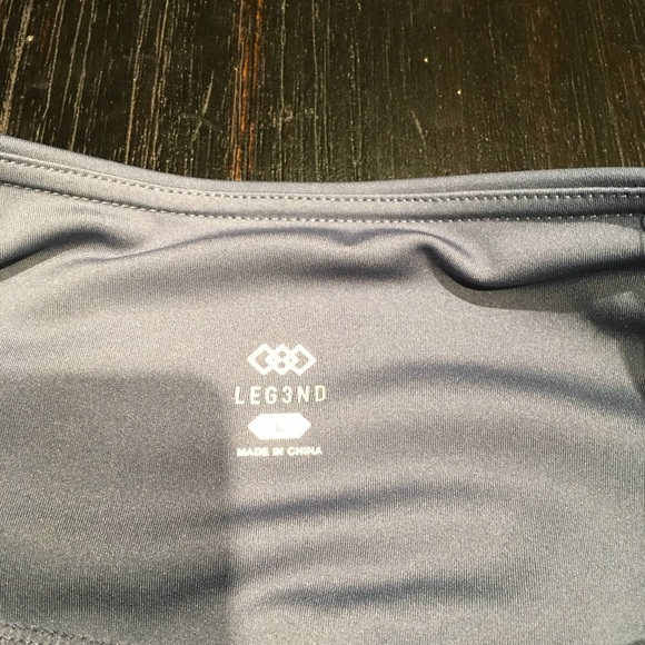 NWOT Blue Gray High-Waisted Leggings Large - Picture 3 of 4